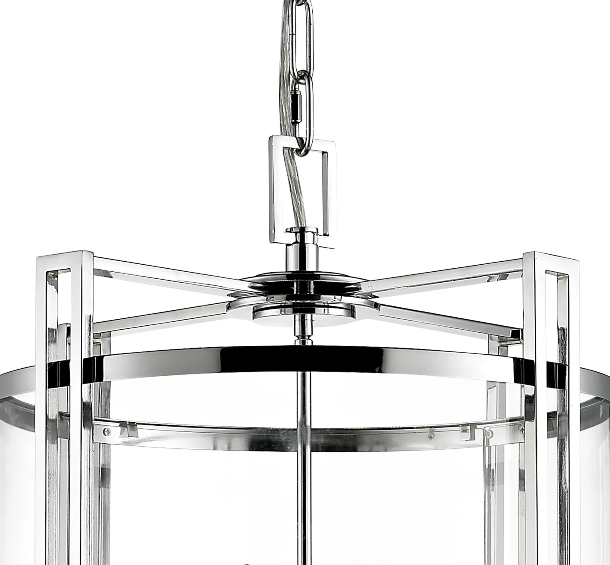 Eaton Glass Pendant 12 Light (17.6kg) Polished Chrome IL31085  Diyas Eaton Polished Chrome